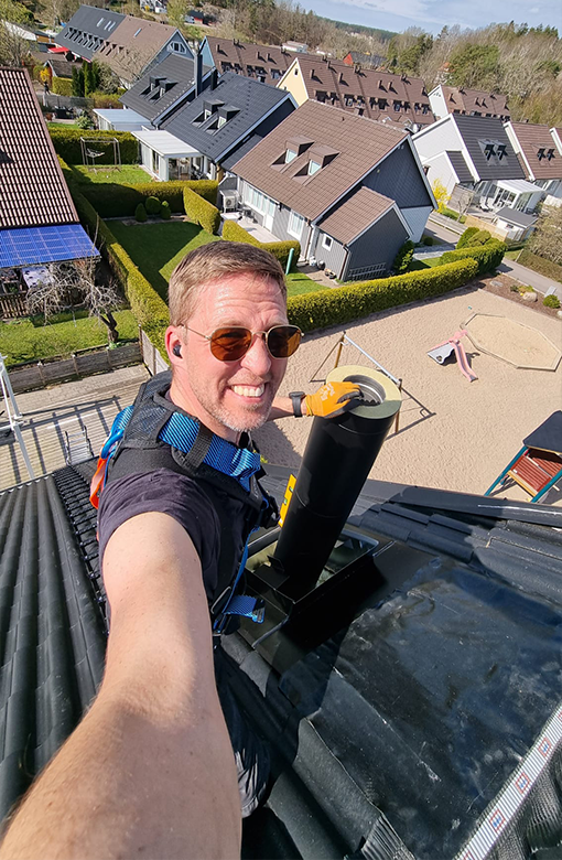 Värmekoncept Montör Installerar skorsten