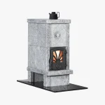 Täljstenskamin med kokplatta Norsk Kleber Otta 102